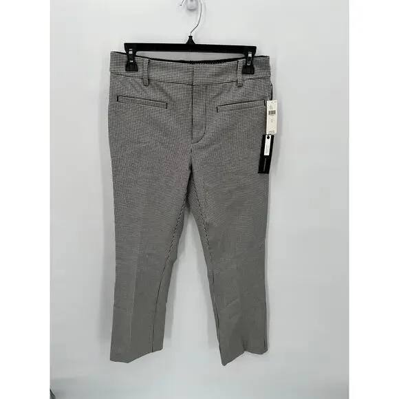 ANTHROPOLOGIE NWT The Essential Slim Pant in Black and White Houndstooth // 4 - Picture 4 of 15